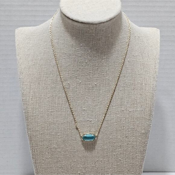 Kendra Scott London Blue and Gold Elisa Necklace - Picture 4 of 9